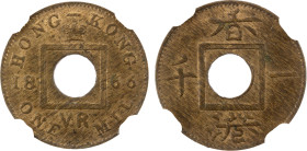 HONG KONG: Victoria, 1841-1901, AE mil, 1866, KM-3, NGC graded MS64 RB.

Estimate: USD 150 - 200