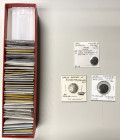 ANCIENT GREECE: LOT of 44 coins, including Macedonian Kingdom: 1 AR drachm (Pr-1940, Fine) and 6 bronzes (including one of Philip V-Perseus, HGC-3/336...