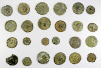 ANCIENT GREECE: LOT of 24 copper coins, appears to be mostly Seleukid and related issues, unidentified, average VG grade; retail value $300, lot of 24...