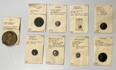 ANCIENT GREECE: LOT of 9 coins, including silver coins (4 pcs): Byzantion drachm, Kalchedon hemidrachm, Neapolis didrachm (VG-F), Macedon Alexander II...
