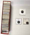 ROMAN EMPIRE: LOT of 91 Constantinian bronzes, mostly AE3's and AE4's, including Maximian (3 pcs), Maximinus II, Licinius I (9), Licinius II, Constant...