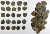 ROMAN EMPIRE: LOT of 76 radiates & barbarous imitations, of various rulers of the mid-3rd century Rome and the Gallic Empire (many of Claudius II and ...