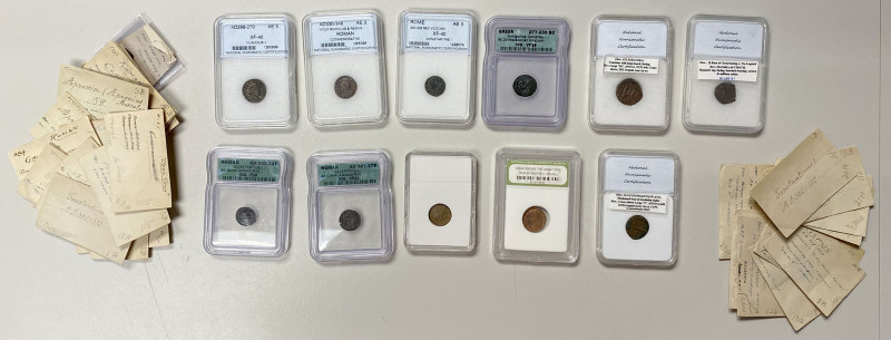 ROMAN EMPIRE: LOT of 45 small bronzes, mostly from the Tetrarchy, Constantine I ...
