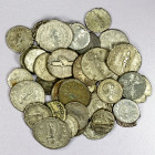 ROMAN EMPIRE: LOT of 39 silver coins, various rulers, mostly 2nd-3rd centuries denarii (with a few Flavians) with several later antoniniani, a few Rep...