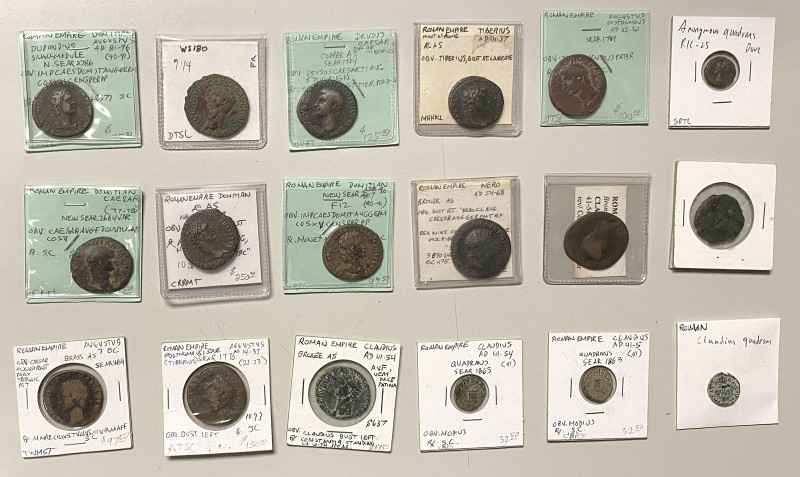 ROMAN EMPIRE: LOT of 18 early bronzes, all asses unless otherwise indicated, inc...