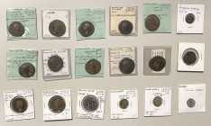 ROMAN EMPIRE: LOT of 18 early bronzes, all asses unless otherwise indicated, including Augustus (4 pcs: RIC-436, 471, and posthumously under Tiberius,...