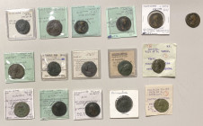 ROMAN EMPIRE: LOT of 16 bronzes, all asses unless otherwise indicated, including Trajan (3 pcs, including 2 dupondii), Hadrian, Antoninus Pius (3, inc...