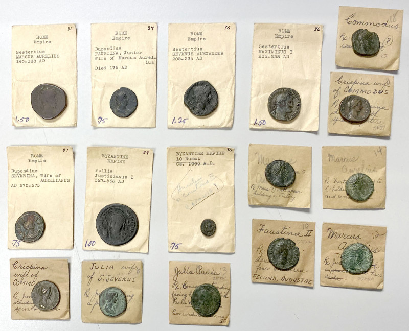 ROMAN EMPIRE: LOT of 16 bronzes, including Marcus Aurelius (4 pcs, including an ...