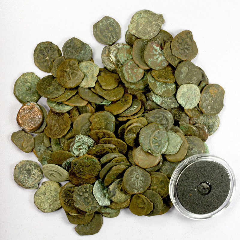 ANCIENT JUDEA: LOT of 1 AR & 158 AEs, including a Ptolemy II "Yehud" AR tetartem...