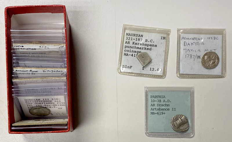 ANCIENT & MEDIEVAL: LOT of 1 AV, 7 AR, and 15 AE coins, including Roman Republic...