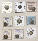 PARTHIAN KINGDOM: LOT of 9 silver drachms, including Phraates IV (1 pc, Fine), Vonones I (1, VF), Artabanos II (2, one choice EF, the other F-VF pierc...