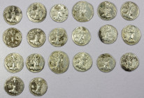 SASANIAN KINGDOM: Shahpur II, 309-379, LOT of 20 silver drachms, all of the common type Göbl-105 with head before the fire on the reverse; almost all ...