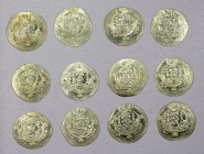 TABARISTAN: Sulayman, 787-789, LOT of 12 silver half drachms, type A-65; all dated PYE137; average strikes, all in nearly uncirculated condition, with...