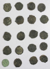 UMAYYAD: LOT of 20 cast copper fulus, type K197 of Balkh, bism / Allah on obverse, duriba / bi-balkh on reverse; about half very attractive, the rest ...