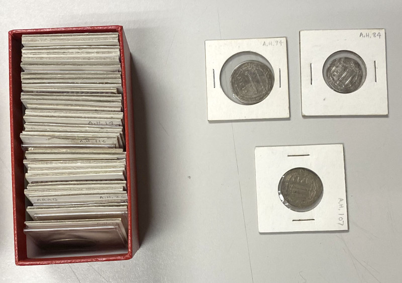 ABBASID: LOT of 43 silver dirhams, common dates only, most from Madinat al-Salam...