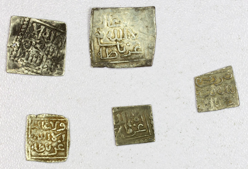 NASRID OF GRANADA: LOT of 5 silver coins of the Gharnata mint, half dirham (A-41...
