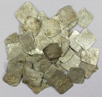 MERINID: Anonymous, late 13th to late 14th century, LOT of 70 silver square dirhams, anonymous type A-547C, with the bottom obverse formula al-qur'an ...
