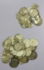 SA'DIAN SHARIFS: LOT of 37 silver dirhams, mostly type A-567 of Abu'l-'Abbas Ahmad (a couple show the mint name Fes), plus a few of type A-574 of Abu'...