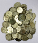 MAMLUK: LOT of 89 silver coins, nearly all are common 8th/14th century Mamluk dirhams, but including a few others (e.g., Ayyubid, Ilkhan, Hindushahi);...