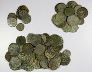 SELJUQ OF RUM, etc.: LOT of 82 copper coins, Seljuq of Rum: (61 pcs) including 7 of Kaykhusraw I with horseman obverse (average Good condition) and 54...