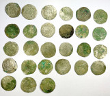 SAMANID: Nuh III, 976-997, LOT of 27 silver dirhams, all are type A-1470 of Balkh, with some dated AH383, 384, 387, probably more dates as well; all a...