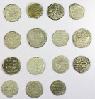 GHAZNAVID: LOT of 15 silver coins, Mahmud: (4 pcs, including one example of the double dirham, type A-1609N, 5.46g); Mas'ud I (3, including one double...
