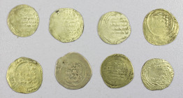 GREAT SELJUQ: LOT of 8 pale AV dinars, mostly type A-1685.2 and 1685A of Sanjar as independent ruler, and at least two alternative types; average F-VF...