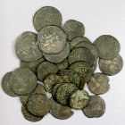 KHWARIZMSHAH: Muhammad, 1200-1220, LOT of 30 Rajput horseman type AE jitals, mostly type Tye-240 (A-1739.4), average F-VF but all with some weakness o...
