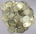 CHAGHATAYID KHANS: Buyan Quli Khan, 1348-1359, LOT of 74 silver coins, type A-2009, mint name always Bazar but presumably struck at Astarabad, undated...