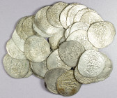 GOLDEN HORDE: Jani Beg, 1341-1357, LOT of 43 silver four-dirham silver coins, ruler's name also engraved as jani khan without beg; mint name always Ba...
