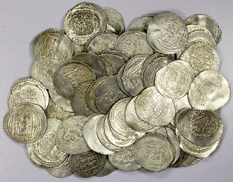 ILKHAN: Taghay Timur, 1336-1353, LOT of 90 silver dinars, type A-H2246, mint of ...
