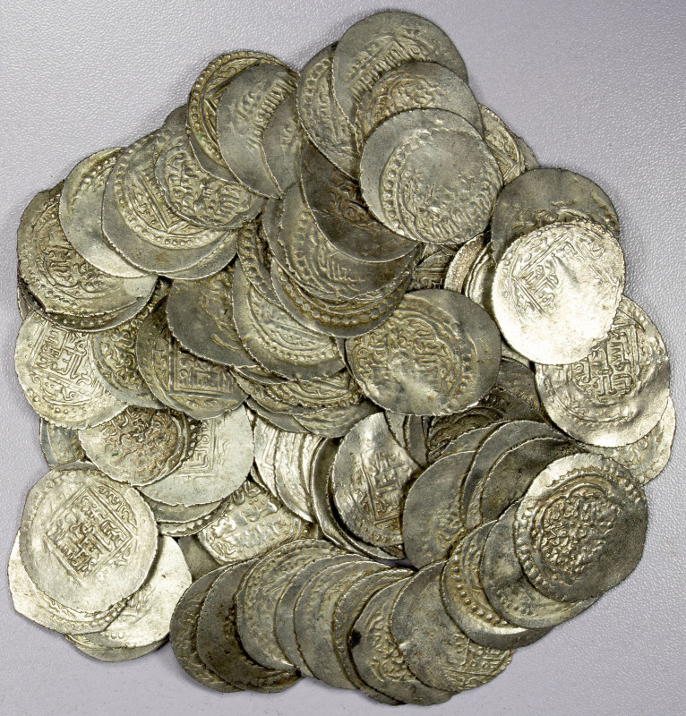 ILKHAN: Taghay Timur, 1336-1353, LOT of 90 silver dinars, type A-H2246, mint of ...