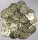 ILKHAN: Taghay Timur, 1336-1353, LOT of 90 silver dinars, type A-H2246, mint of Bazar, typically dated AH754 but most with blundered date, average wei...