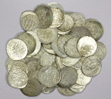 ILKHAN: Taghay Timur, 1336-1353, LOT of 55 silver coins, includes A-2240 (type KA), A-2245 (KD), A-2245 (KF), A-2245D (variant of type KF), A-B2246 (K...