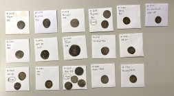 ILKHAN: LOT of 21 silver coins of the later rulers, all double dirhams unless noted: Muhammad (3 pcs, with Hamadan, Bazar, and Erzurum mints); Sati Be...