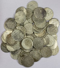 TIMURID: Shahrukh, 1405-1447, LOT of 60 silver tankas, almost all of the common reform type A-2405, including the mints of Astarabad, Sari, Yazd, Sabz...