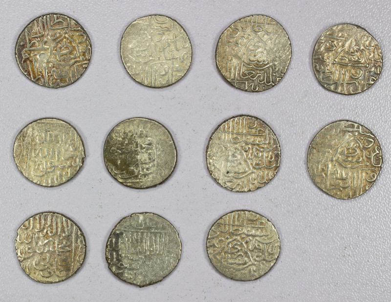 AQ QOYUNLU: LOT of 11 coins, group of silver tankas of Rustam (1492-1497), Sari ...