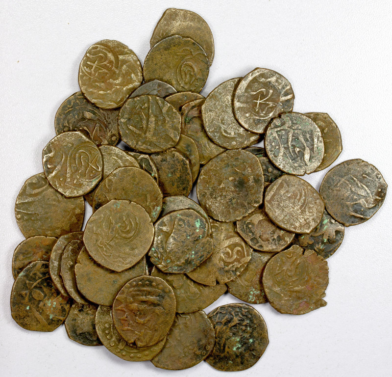 CIVIC COPPER: LOT of 48 copper fulus of Herat (type A-3235), legends only on bot...