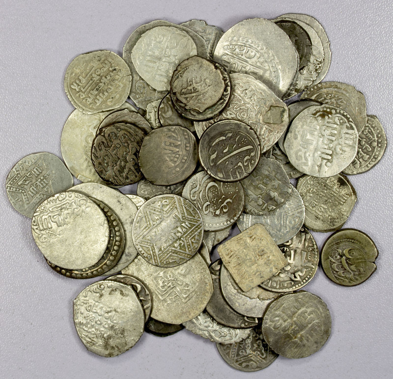 MEDIEVAL ISLAMIC: LOT of 60 silver coins, including Ghaznavid, Seljuq of Rum, Ti...