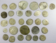 MEDIEVAL ISLAMIC: LOT of 29 silver coins, mainly small, including Golden Horde (4 pcs, the now common Jani Beg of Bazar); Chaghatayid (1, of Qabul Kha...