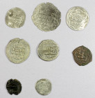 MEDIEVAL ISLAMIC: LOT of 5 silver and 2 copper better coins, Silver: Ghaznavid (2 pcs): Mas'ud I, dirham, one Unc, the other unusual type VF; Qarakhan...