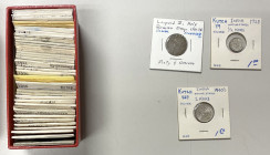 INDIAN STATES: LOT of 7 silver and 36 copper or base metal coins, Princely states: Bahawalpur (1 pc), Gwalior (15, including six common pieces in Unc)...