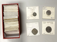 BRITISH INDIA: LOT of 41 coins, includes Bengal Presidency (5 pcs), Madras Presidency (3), British India post-1835 (31), and Republic (2); mostly comm...