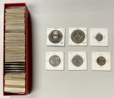 INDIA: LOT of 87 coins, including several proof-like modern crowns with several British India minors, most all are attractively and neatly packaged by...