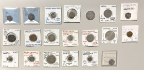 INDIA: LOT of 20 coins, including (with better items indicated): Arcot (3 pcs, including KM-23 paisa of AH1208 year 35, F-VF); Baroda (1); Hyderabad (...