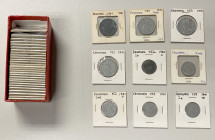 DENMARK: LOT of 37 coins, including 28 silver coins, many of which are modern crowns and commemorative 2 kroner from the 1800s, along with 9 others; r...