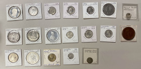 EUROPE: Various, LOT of 19 coins and tokens, including Germany/Freiberg (1 pc, porcelain notgeld), Hall in Swabia (1), Prussia (1), Saxony (1), Westfa...