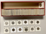 FRANCE: LOT of 160 coins, including predominantly minor silver coins, from the time of Napoleon Bonaparte to WWI, with many scarce early types and sev...