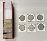 FRANCE: LOT of 44 coins, including a selection of silver coins from 1800 to 1965, 5 francs large size (28 - including early Napoleon), smaller size (4...