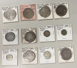 BRUNSWICK-LÜNEBURG: LOT of 12 coins, including silver coins from 1693 to 1807, with several "Wildman" types, VF to AU; retail value $500, lot of 12 pi...
